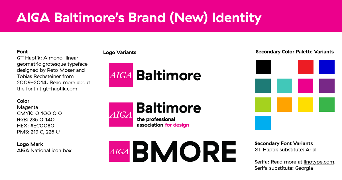 AIGA Baltimore's Brand (New) Identity Guide