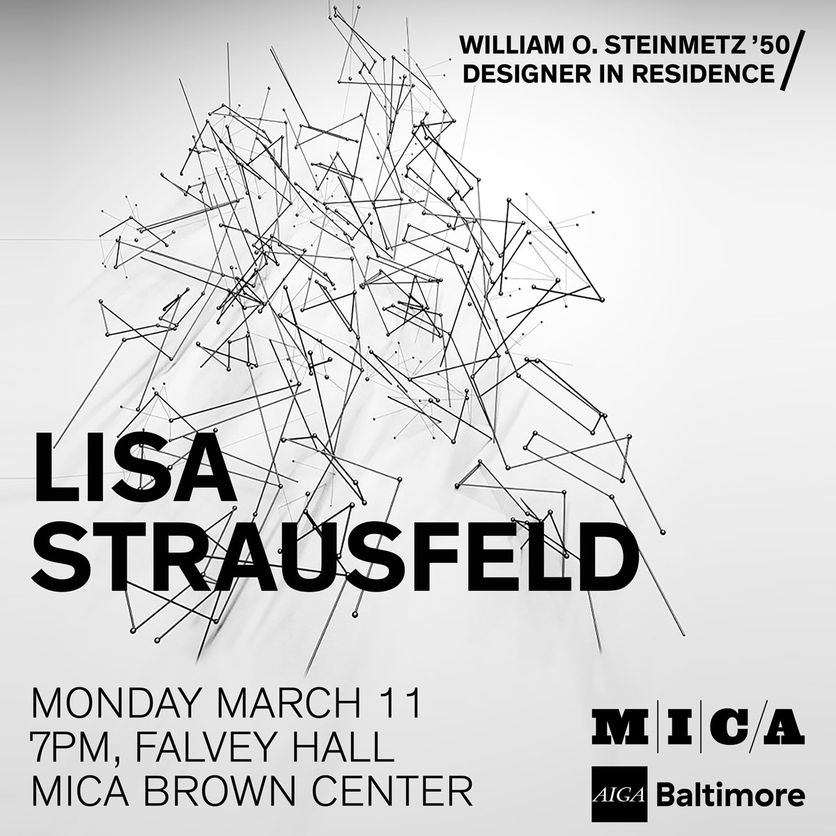 Lisa Strausfeld design lecture at MICA