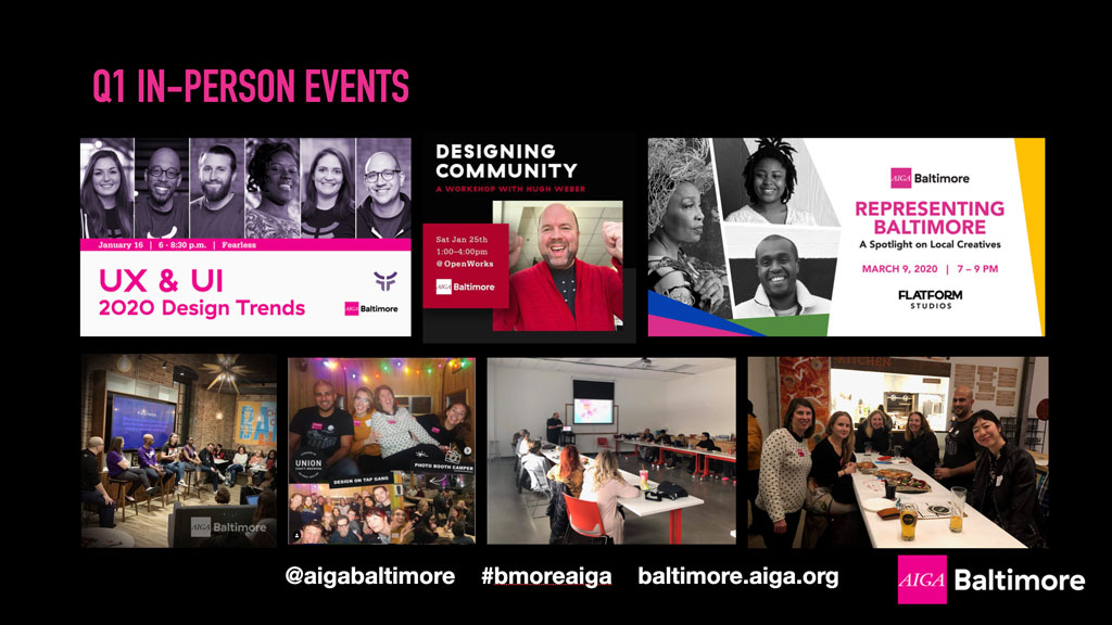 2020 Q1 AIGA Baltimore events